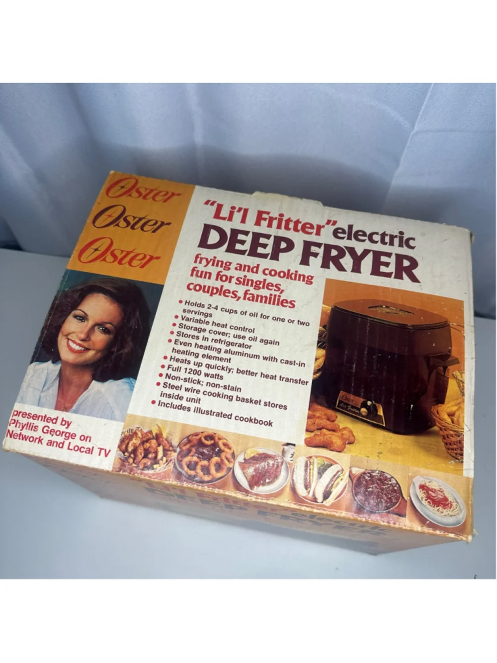Vintage New In Box NIB Oster Li'l Fritter Electric Deep Fryer Brown Model 732